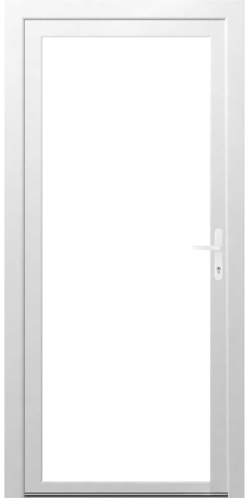 Witte Kunststof Deur met Kozijn – Vol Glas